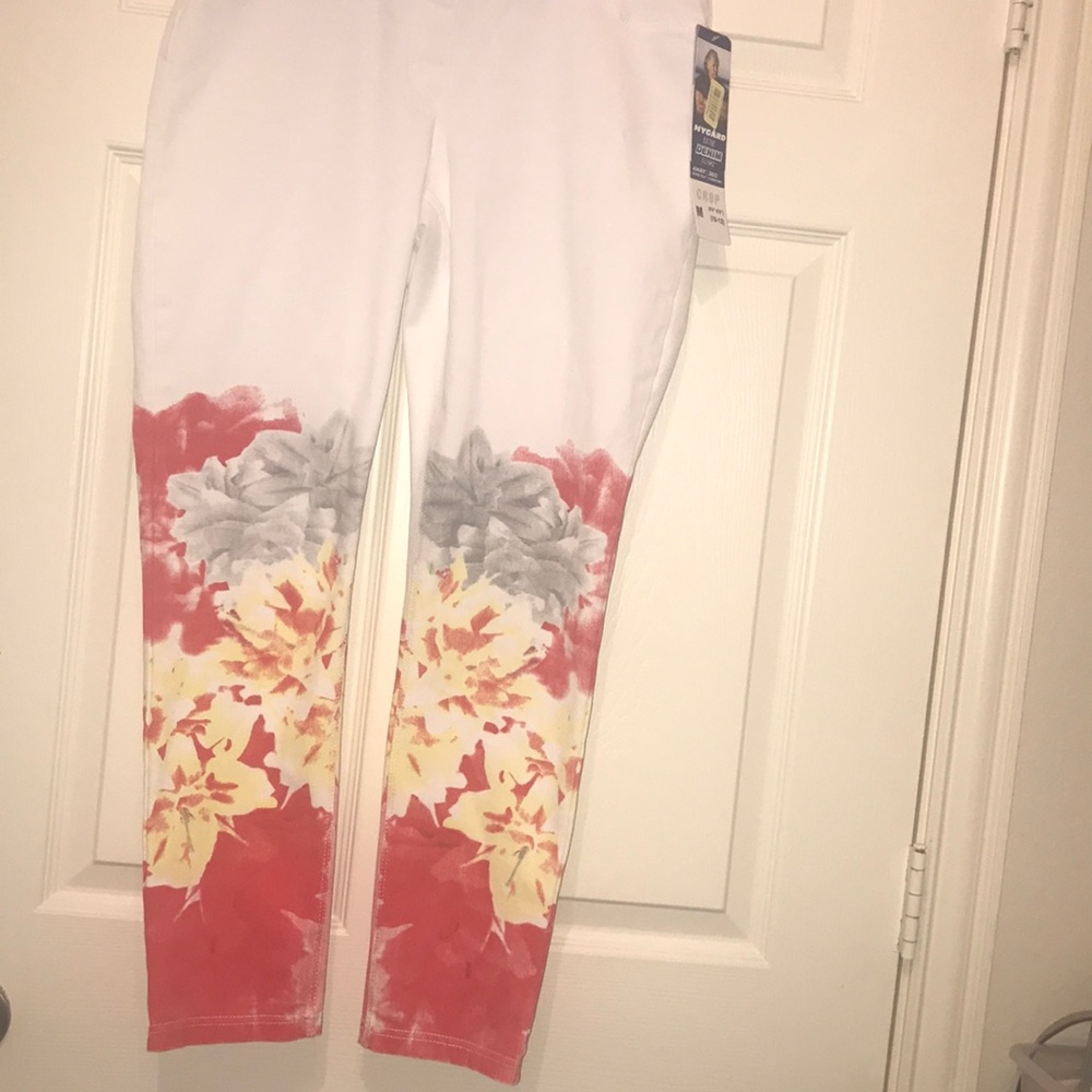 NWT white denim stretch jeans